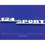 Badge Emblem "124 Sport" (Fiat 124 Spider 1968-73) - NEW