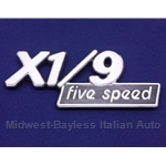 Badge Emblem "X1/9 Five Speed" (Fiat X1/9 1979) - U7.5