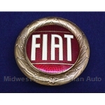 Badge Emblem "FIAT" 58mm Bronze Enamel (Fiat X1/9, 124, 850, 128, 131) - NEW