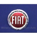 Badge Emblem "FIAT" 58mm Silver Enamel (Fiat X1/9, 124, 128, 131) - NEW