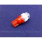 Light Bulb 12v / 5w - L.E.D. LED - 194 Red - Rear Marker Light (Fiat Lancia) - NEW