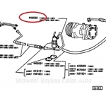 Air Conditioning Pipe - Discharge Side (Fiat Bertone X1/9 1980-86) - U8