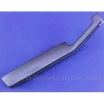 Arm Rest Left - Black Stitched / Chrome Piping Complete (Pininfarina 124 Spider 1983-On + All, Fiat Bertone X1/9 All, 128) - OE NOS