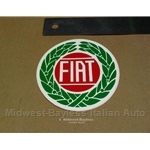 "FIAT" emblem style Decal - 3 1/2" circle (Fiat 124 Spider Coupe X19 128 131 850)