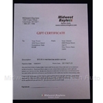 Gift Certificate $25.00 US Dollars