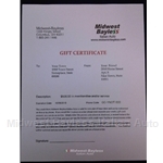 Gift Certificate $500.00 US Dollars