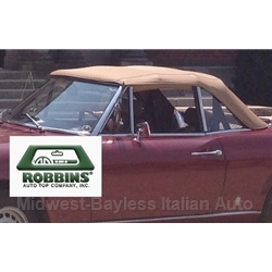    ROBBINS - Convertible Top Tan Vinyl (Fiat 124 Spider 1968-78) - NEW