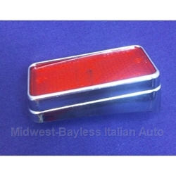Tail Reflector Assembly Red - Left (Fiat 124) - OE NOS 