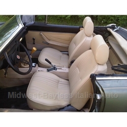               Seat Pair Front Tan/Beige (Fiat Pininfarina 124 Spider, 124 Coupe ALL) - NEW
