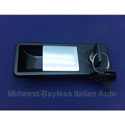 Door Handle Exterior Assembly Left w/Keys (Lancia Scorpion Montecarlo) - OE NOS