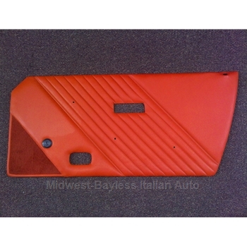    Door Panel RIGHT (Fiat Bertone X1/9 1979-84 + 1985-88) Red LEATHER - OE NOS