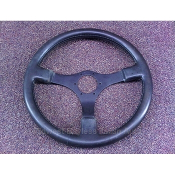 Steering Wheel - Black Leather  (Bertone X1/9 1987-88) - U7.5