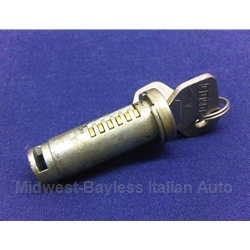   Door Handle Lock Tumbler w/Key (Fiat Bertone X1/9, Ferrari 308, Lancia Stratos, Lamborghini) - OE NOS