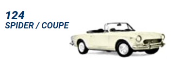 Éclairage de la plaque d'immatriculation 66-74 Jeu Fiat 124 Spider acheter  des pièces détachées