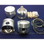 Piston Set 84.6mm DOHC - 10:1 High Compression (Fiat Pininfarina 124, 131, Lancia Beta All 1.8/2.0) - NEW