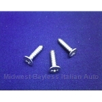 Headlight Bucket Outer Trim Retaining Stainless Screw SET 3x (Fiat Bertone X1/9 All) - NEW