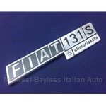 Badge Emblem "Fiat 131 S Climatizzata" (Fiat 131 Sedan 1977-78) - OE NOS