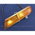 Turn Signal Assembly Front Left With Amber Lens (Fiat 124 Spider 1968-74) - U8.5