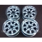 Alloy Wheels SET 4x "PANASPORT" 13x6 - RACING ONLY (Fiat X1/9, 124, 131, 128, Lancia) - NEW