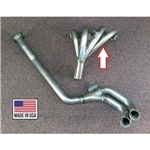 Exhaust Header - Upper Only 2-1 w/O2 Port (Fiat 124 Spider + Coupe All) - NEW