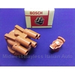 Distributor Cap + Rotor KIT - Brass Terminals (Fiat Bertone X1/9 1979-88, Strada w/Bosch Dist.) - OE BOSCH