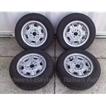 Magnesium Wheels SET 4x Cromodora CD-3 w/Tires (Fiat 850, X1/9, 124) - U8