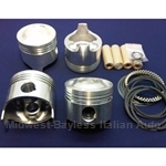 Piston Set 84.8mm DOHC - 8mm High Compression (Fiat Pininfarina 124, 131, Lancia Beta All 1.8/2.0) - NEW