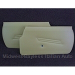 Door Panel - PAIR 2x - Beige (Fiat 124 Spider 1967-78) - NEW