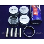 Piston Set 65.4mm - Step Riser Top 9.5:1 (Fiat 850 w/847cc or 903cc) - OE NOS