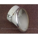 Covered Headlight Assembly w/Smooth Lens for Sealed Beam (Fiat 850 Spider 1965-67, Lamborghini Miura) - U8