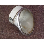 Covered Headlight Assembly w/Smooth Lens for Sealed Beam (Fiat 850 Spider 1965-67, Lamborghini Miura) - U7.5