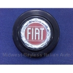 Horn Button Assembly 50mm "Fiat" Logo (Fiat 124 Spider 1979-82 + All MOMO Wheels) - U8