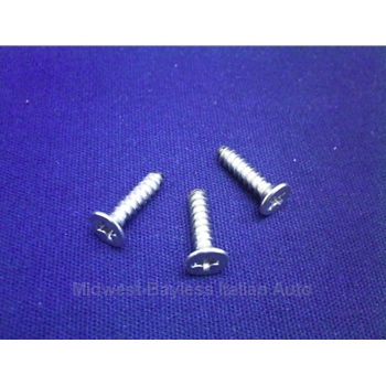 Headlight Bucket Outer Trim Retaining Stainless Screw SET 3x (Fiat Bertone X1/9 All) - NEW