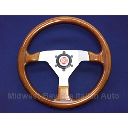 Steering Wheel MOMO Wood (Fiat 124 Spider 1973-85, 124 Coupe 1973-75, 850 Spider 1973) - U9