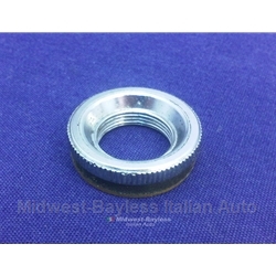 Switch Bezel Thumb Nut Ring Chrome (Fiat 124, 850) - OE NOS