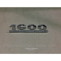 Badge Emblem "1600" (Fiat 124 Coupe Sedan Spider) - OE NOS