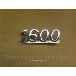 Badge Emblem "1600" (Fiat 124 Spider Coupe) - OE NOS