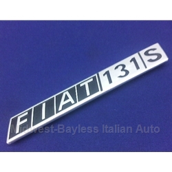 Badge Emblem "Fiat 131 S" (Fiat 131 Sedan 1977-78) - OE NOS