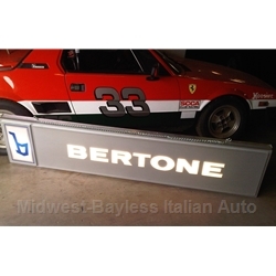    Authentic "Bertone" Dealer Sign - Looks and Works Great