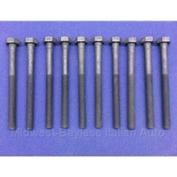 Cylinder Head Bolt DOHC 10x SET - TTY - M10x115 1.25 (Fiat Pininfarina 124 Spider 1983-85) - OE NOS