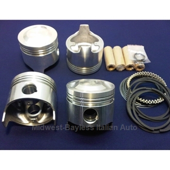 Piston Set 80.4mm DOHC (Fiat 124 Spider, Coupe 1608cc, 1592cc) - NEW