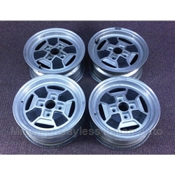 Alloy Wheels SET 4x CD-16 "Iron Cross" 13x5.5 - SHADOW SPOKES (Fiat Bertone X1/9, Fiat Pininfarina 124, 850, 128, Lancia Scorpion/Montecarlo) - U8