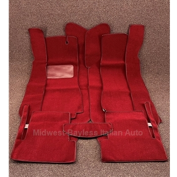           Carpet SET Red  LOOP (Fiat 124 Spider 1968-82 + 1983-On) - NEW