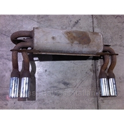 ANSA Quad Tip Exhaust Muffler (Fiat Bertone X1/9 1975-80 + All) - U7.5