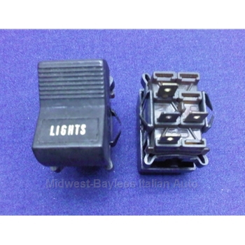 Headlight Switch 4-Pin / 3-Pos (Fiat 124 Coupe 1973-75, 850 Spider 1973, 128 Sedan/Wagon 1973-75) - U8