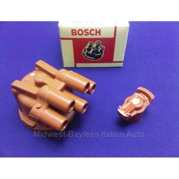           Distributor Cap + Rotor KIT - Brass Terminals (Fiat Bertone X1/9 1979-88, Strada w/Bosch Dist.) - OE BOSCH