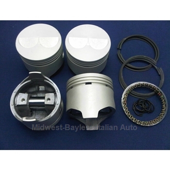  Piston Set 87.2mm SOHC - Late Style (Fiat Bertone X1/9, 128, Yugo - 1500cc All) - NEW