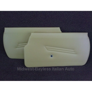 Door Panel - PAIR 2x - Beige (Fiat 124 Spider 1967-78) - NEW