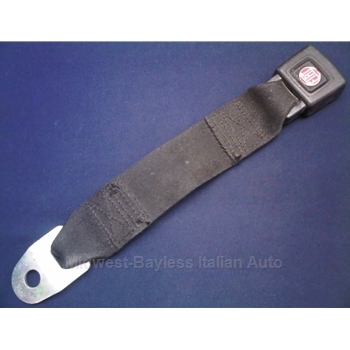 Seat Belt Receiver 2-Point Big Buckle w/FIAT Logo - 12" (Fiat X1/9 1976-78 + Other Italian) - U8 